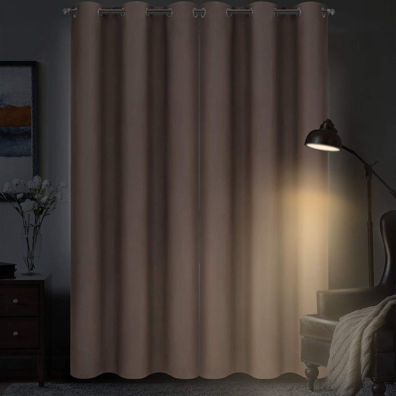 Diraysid Blackout Curtains for Bedroom Grommet Thermal Insulated Room Darkening Curtains (42 x 84 Inch, 2 Panels,Cappuccino) - Image 4